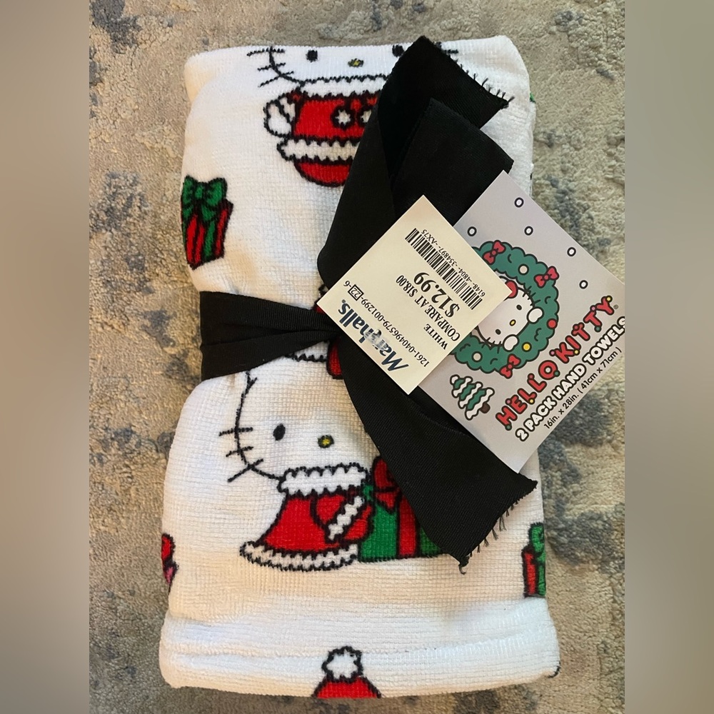 Hello kitty Christmas hand towels